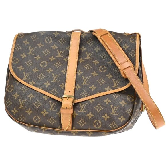 LOUIS VUITTON Saumur 35 Shoulder Bag Monogram Leather BN France M42254 72EF487 - Picture 1 of 16